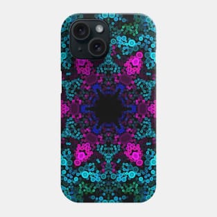 Dot Mandala Flower Blue Green and Pink Phone Case