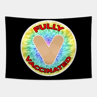 Fully Vaccinated Tie Dye Tapestry