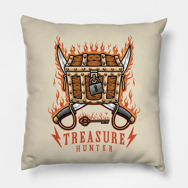 treasure hunter Pillow by Localhost