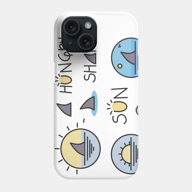 Hungry Shark Phone Case by My Bright Ink