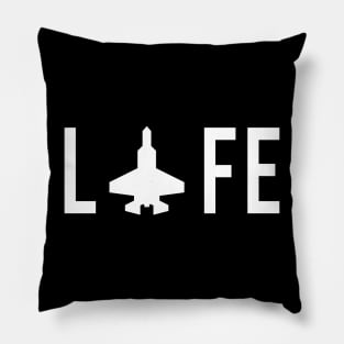 Life with Jet Military Design Pillow