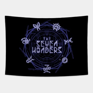 The Seven Wonders - periwinkle power Tapestry