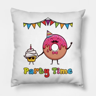 Donut Party Time Pillow