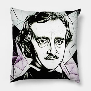 Edgar Allan Poe Black and White Portrait | Edgar Allan Poe Artwork 4 Pillow