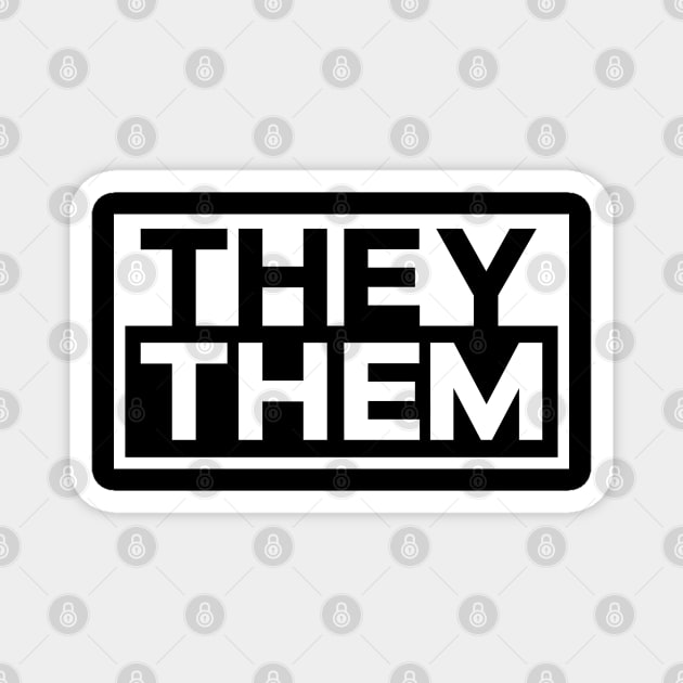 They | Them [white] Magnet by Puzzled Jay Productions