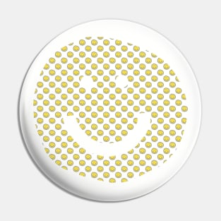 Smiley Face Pattern Illuminating Yellow Pin