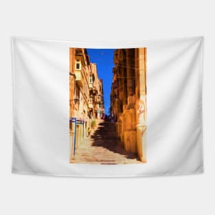 Valletta stairs Tapestry