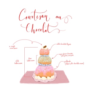 Courtesan au Chocolat Mendl's pastry dessert diagram T-Shirt