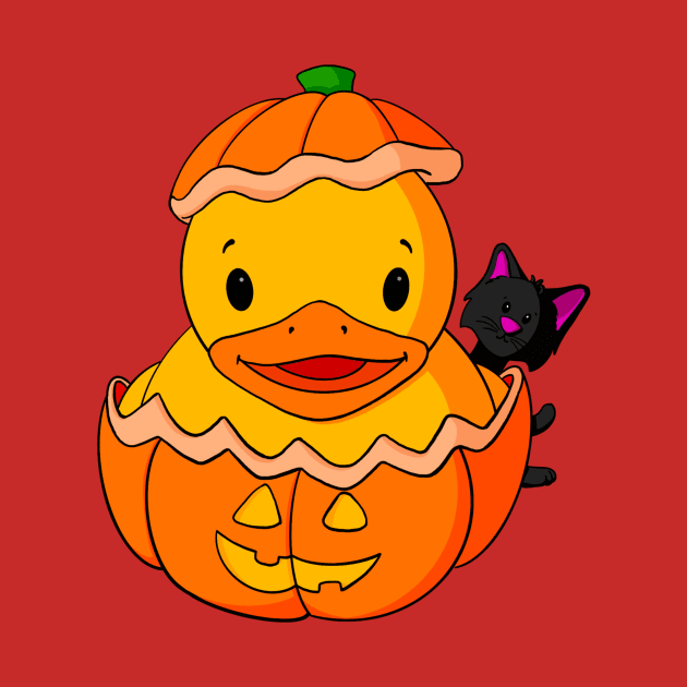 Jack O' Lantern Rubber Duck by Alisha Ober Designs