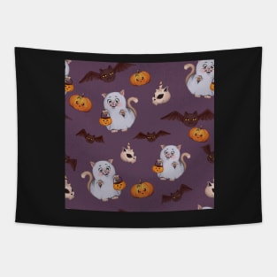 spooky halloween pattern Tapestry