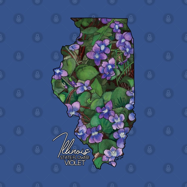 Illinois State Violets by Heather Dorsch Creations