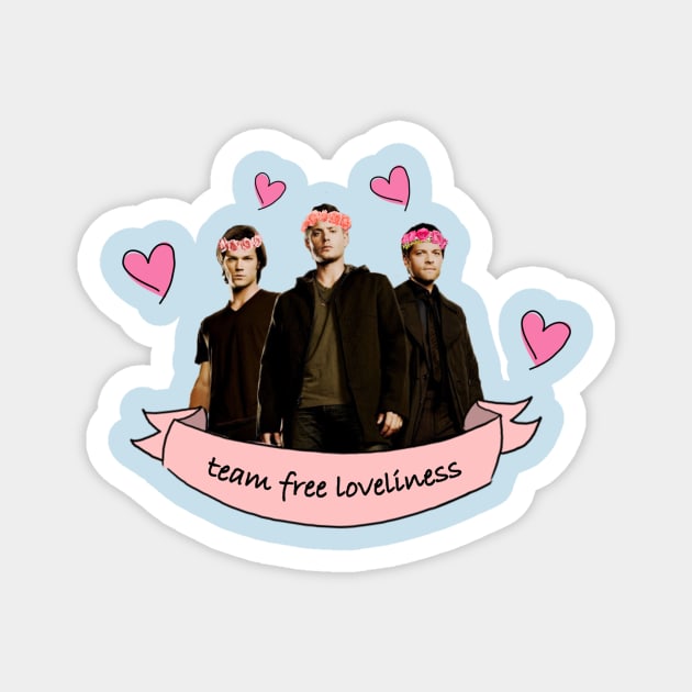 Team Free Loveliness Magnet by Winchestered