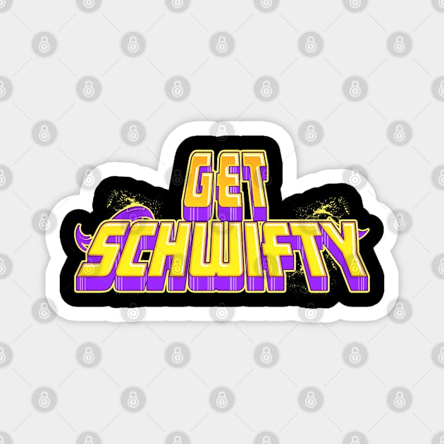 Get Schwifty Unicorn Tail Graffiti Art Purple and Yellow Magnet by ThreadChef