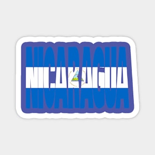 Nicaragua flag stencil Magnet