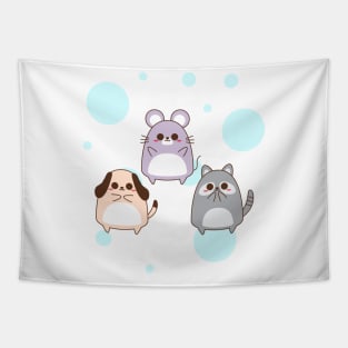 dog raccoon mouse Tapestry