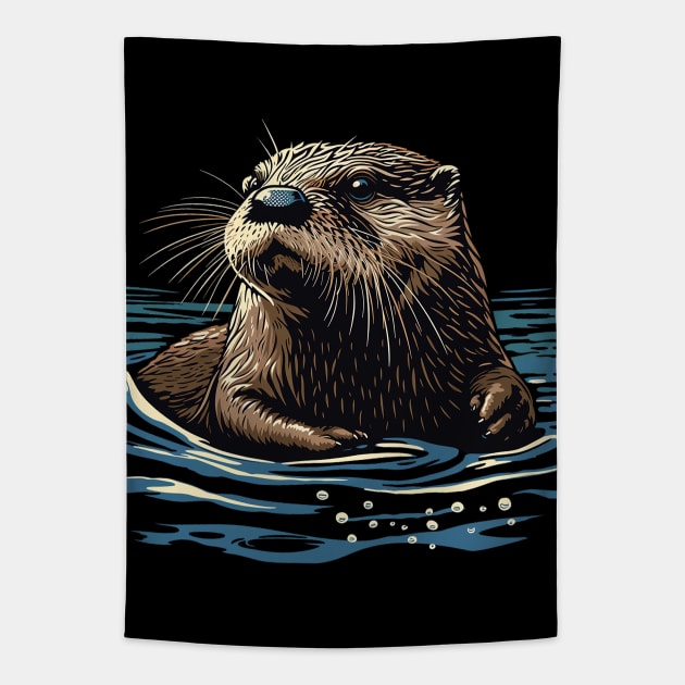 otter Tapestry by peterdoraki