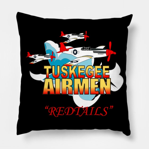 Army Air Corp - Tuskegee Airmen - Redtails - 3AC - X 300 Pillow by twix123844