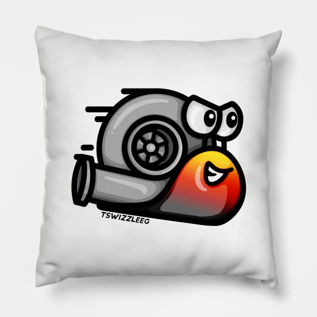 Turbo Snail - Volcano Pillow by hoddynoddy