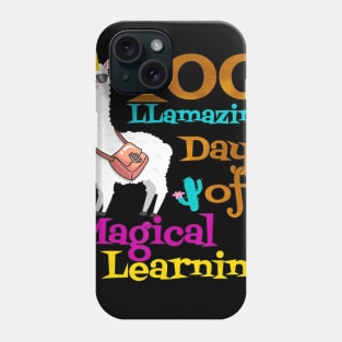 100 Llamazing Days of Magical Learning Phone Case