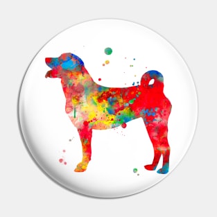 Appenzeller Sennenhund Dog Watercolor Painting Pin