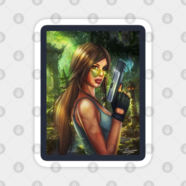 Lara Croft Magnet by Dhaxina