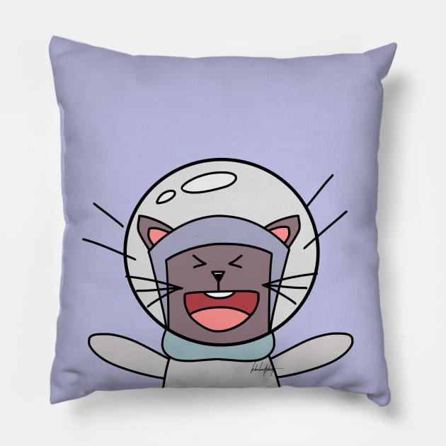 cat space Pillow by KDaisy.design