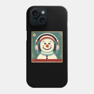 Vintage Snowman Unique Winter Music Lover Gift Phone Case