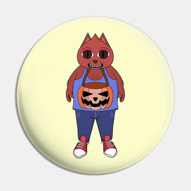 Trick or Treat Cat Pin by DiegoCarvalho