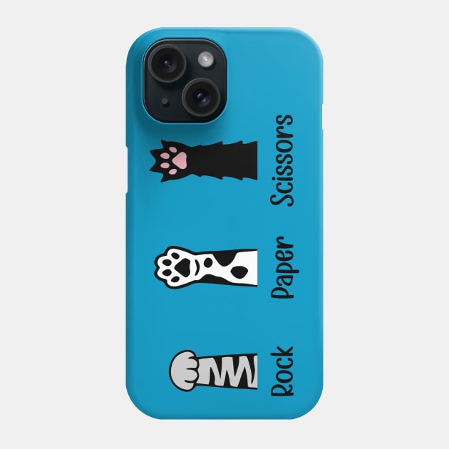 Rock Paper Scissors Cat Paws Phone Case by KayBee Gift Shop