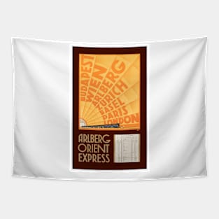 Vintage Travel Poster Arlberg Orient Express Austria 1931 Tapestry