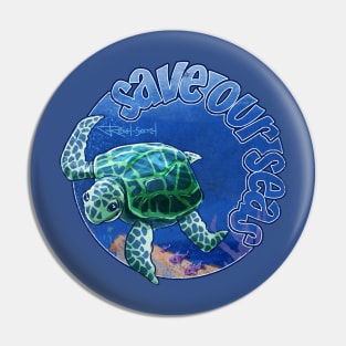 Save Our Seas - Caribbean Sea Turtle Pin