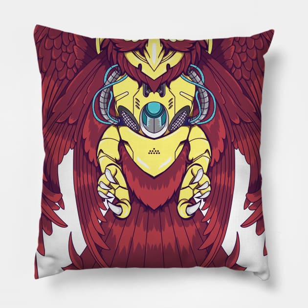 Owl Hunting Machine Pillow by KUWI