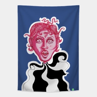 Pink Alien Painting Tapestry