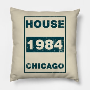 HOUSE MUSIC 1984 CHICAGO BLUE Pillow