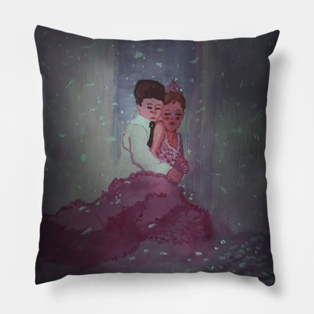 Holly Golighly Watercolor Illustration Pillow by Le petit fennec