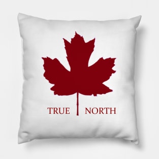 True North Red Maple Leaf Pillow