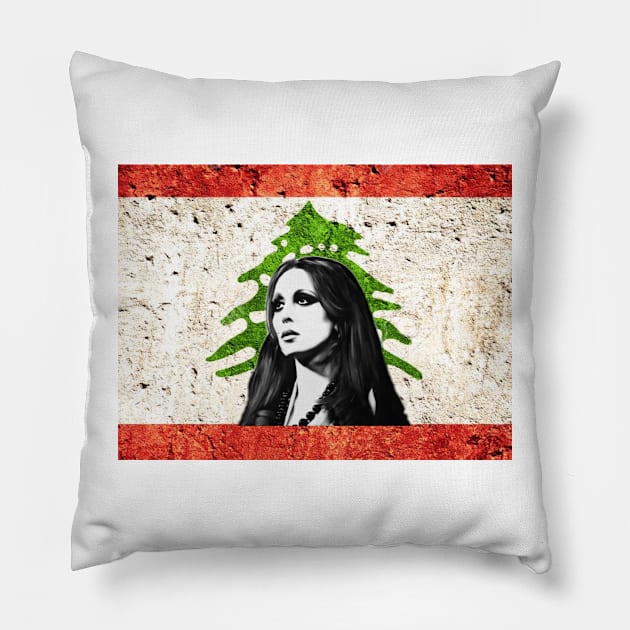 Fairuz beirut Pillow by Beirout