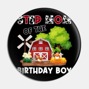 Step Mom Of Birthday For Girl Cow Farm Birthday Cow Pin