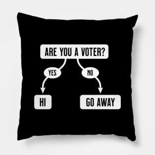 Are You A Voter? - Funny, Cute Flowchart Pillow