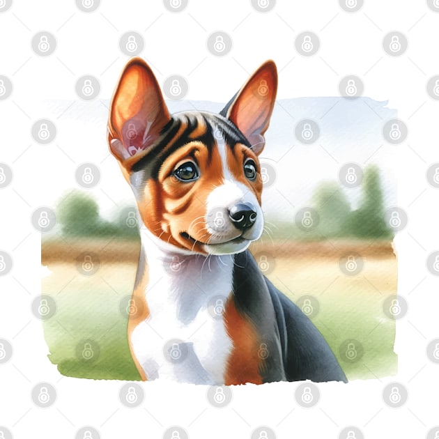 Watercolor Basenji Puppies - Cute Puppy by Aquarelle Impressions