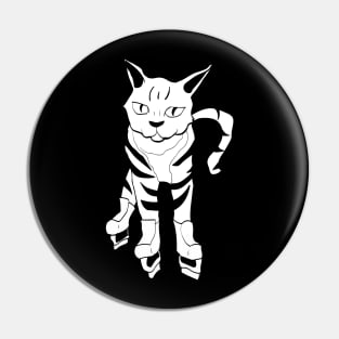 ice skating cat Pin