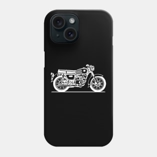 CD175 Motorcycle White Sketch Art Phone Case