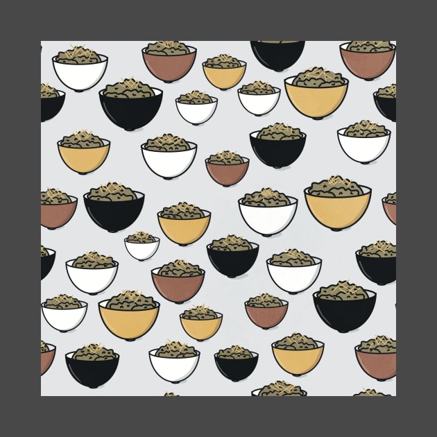 Bowls of Chili Pattern by WalkSimplyArt