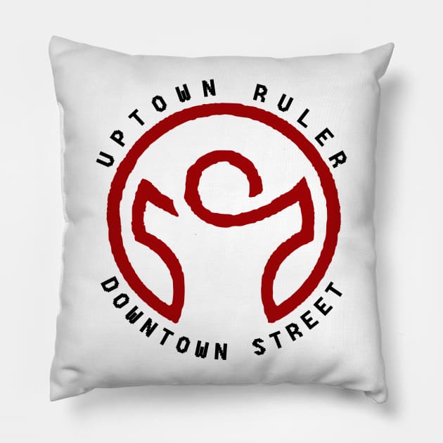 Uptown Ruler Downtown Street Pillow by JawJecken