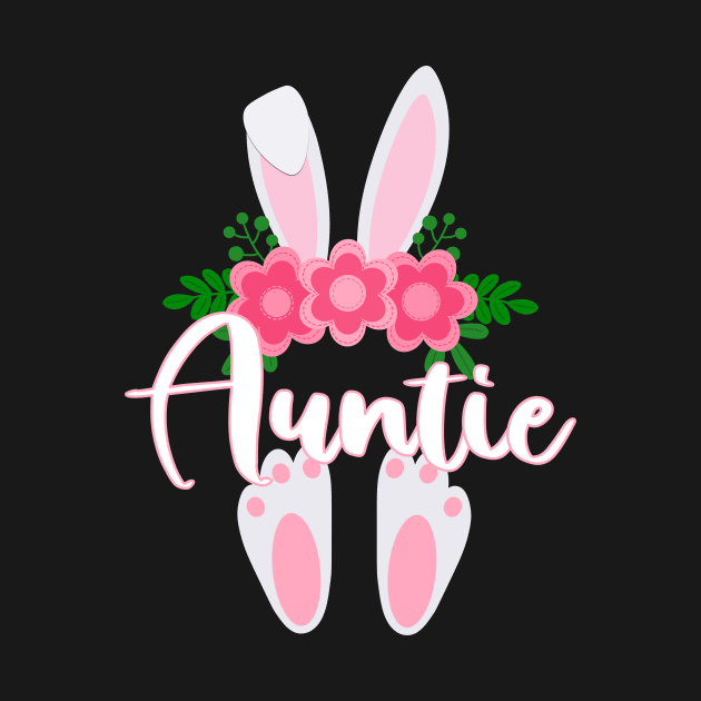 EASTER BUNNY AUNTIE FOR HER - MATCHING EASTER SHIRTS FOR WHOLE FAMILY by KathyNoNoise