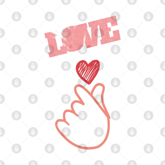 Mini heart, Korean love hand finger symbol by TOMOBIRI