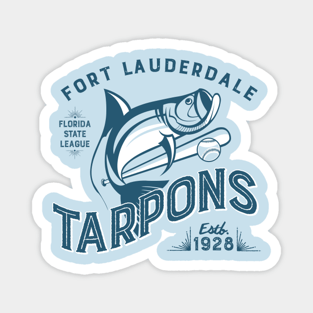 Fort Lauderdale Tarpons Magnet by MindsparkCreative