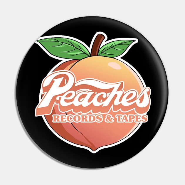 Peaches Records & Tapes w/Peach Pin by RetroZest