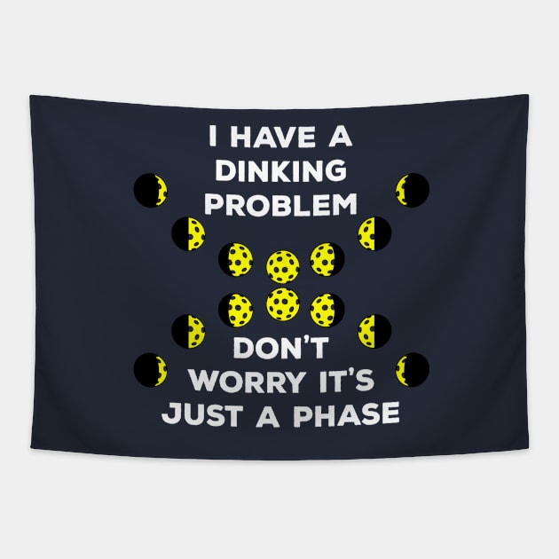 Dinking Problem Phases Of The Moon Pickleball Tapestry by BraaiNinja