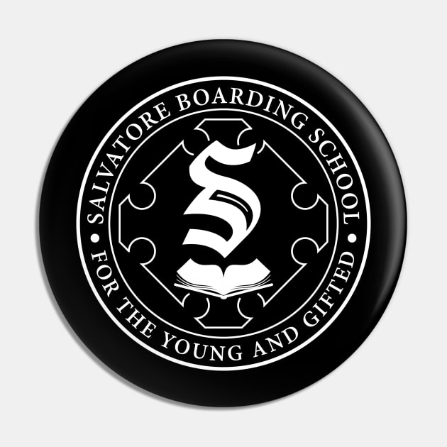 Salvatore Boarding School Crest Pin by BadCatDesigns